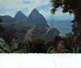 STE LUCIE LUCIZ PITONS SOUFRRIERE DENTELEE 1960 N °95306 - Virgin Islands, British