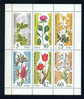 3754I Bulgaria 1989 Plants Flowers M Sheet ** MNH /Gefahrdete Pflanzen - Gesneria Pfingstrose Veilchen Tulpe Umbellata - Hojas Bloque