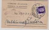 736)lettera Con 50c. PM Imperiale Da Licata A Butera Il 11-3-1945 - Storia Postale