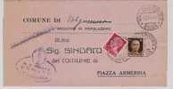 740)lettera Con 20c.+30c. Imperiale Da Valguarnera A Piazza Armerina Il 12-10-1944 - Marcophilie