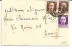 756)lettera Con 2x30c.imperiale Senza Fasci+50c.imperiale Da Catania A Enna Il 10-12-1944 - Marcophilie