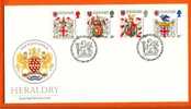 UK 1984 FDC Heraldry 975-978 F578 - 1981-1990 Decimale Uitgaven