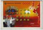 Construction,safety Helmet,China 2006 Jinan Work Safety & Supervision Burea Advertising Pre-stamped Letter Card - Accidents & Sécurité Routière