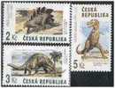 1994 CZECH REP Prehistoric Animals 3v - Andere & Zonder Classificatie