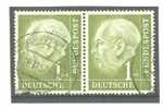 Deutschland Bund Mi. 194  Gestempeltes Paar   18.11.57  Michel 10,00 €uro - Zusammendrucke