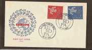 EUROPA - CEPT 1961 VF  LUXEMBOURG FDC Yvert # 601/2 - 1961