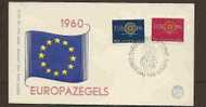 EUROPA - CEPT 1960 VF  NETHERLANDS FDC Yvert # 726/7 - 1960