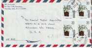 Ch-T043/  TAIWAN - Blumen Im Korb, 4-er Block 1982 N. USA (flowers) - Lettres & Documents