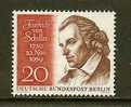 BERLIN 1959 MNH Stamp(s) F. V. Schiller 190 #1270 - Ungebraucht