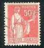 Timbre France Y&T N° 283 (01) Obl.  Type Paix.  50 C. Rose-rouge. Cote 0,15 € - 1932-39 Vrede