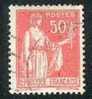 Timbre France Y&T N° 283 (01) Obl.  Type Paix.  50 C. Rose-rouge. Cote 0,15 € - 1932-39 Paix