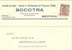 BERTRIX : SOCATRA - ST. DE CONSTRUCTIONS ET ENT. GEN. DE TRAVAUX - CARTE PUBLICITAIRE - Bertrix