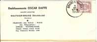 WAUTHIER - BRAINE : ETS. OSCAR  DAFFE       -   CARTE PUBLICITAIRE - Storia Postale