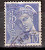 Timbre France Y&T N° 546 (1) Obl.  Type Mercure.  10 C. Outremer. Cote 0,15 € - 1938-42 Mercurio