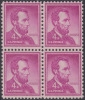 !a! USA Sc# 1036 MNH BLOCK - Liberty Issue: Abraham Lincoln - Nuovi