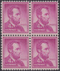 !a! USA Sc# 1036 MNH BLOCK - Liberty Issue: Abraham Lincoln - Unused Stamps