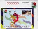 Volleyball,The Qianling Mausoleum,China 1999 The 4th National City Games Advertising Postal Stationery Card - Volleyball