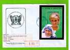 Sp148 ST.THOMAS PAX Peace Célébrités Madre Teresa De CALCUTÁ Pricesse Diana Royalties Monarch Bloc 1997 Mailed Portugal - Mère Teresa