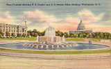 PLAZA FOUNTAIN SHOWING U.S. CAPITOL AND U.S. SENATE OFFICE BUILDING.WASHINGTON D.C. - Washington DC