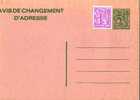 AP - Entier Postal - Carte Postale Avis De Changement D´adresse N° 22 - Chiffre Sur Lion Héraldique Avec Banderole - 5,0 - Adressenänderungen