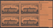!a! USA Sc# 1083 MNH PLATEBLOCK (UR/25474/a) - Nassau Hall - Unused Stamps