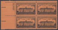 !a! USA Sc# 1083 MNH PLATEBLOCK (UL/25470) - Nassau Hall - Unused Stamps
