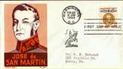 A00025 - Enveloppe Fdi Fdc - Etats-unis - 25-02-1959 - José De San Martin - Other & Unclassified