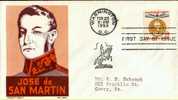 A00025 - Enveloppe Fdi Fdc - Etats-unis - 25-02-1959 - José De San Martin - Autres & Non Classés