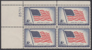 !a! USA Sc# 1094 MNH PLATEBLOCK (UL/25711/a) - 48-Star Flag - Ongebruikt