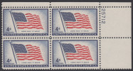 !a! USA Sc# 1094 MNH PLATEBLOCK (UR/25712/a) - 48-Star Flag - Ongebruikt