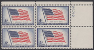 !a! USA Sc# 1094 MNH PLATEBLOCK (UR/25712/a) - 48-Star Flag - Neufs