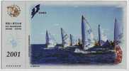 Sailboarding,Sailboard,Sailing,China 2001 Yuangyang Decorating Company Advertising Pre-stamped Card - Vela