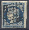 Lot N°5284  N°4a Bleu Foncé/fragment, Obli Grille, Avec Voisin - 1849-1850 Ceres