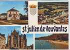 SUPERBE CPM...DE...SAINT JULIEN DE VOUVANTES...BELLE MULTIVUES DE LA VILLE...SES SITES ET MONUMENTS... - Saint Julien De Vouvantes