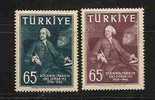 TURKEY - 1957 - 250th ANNIV OF BENJAMIN FRANKLIN - Yvert # 1337/8 - MINT (Light Trace Of Hinge) - Sonstige & Ohne Zuordnung