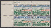 !a! USA Sc# 1133 MNH PLATEBLOCK (UL/26407/a) - Soil Conservation - Neufs