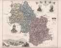 GRENOBLE + ISÈRE = VAUCANSON + BARNAVE + BAYART  /  AUTHENTIQUE CARTE DU XIXème Siècle - Geographical Maps
