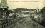 78   MEULAN .  VUE GENERALE PRISE DE LA LIGNE DU CHEMIN DE FER . - Meulan