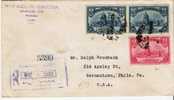 Cu031/ KUBA -  Capitol 2 + 5 Cts. Einschreiben Nach Germantown,  USA 1933 - Storia Postale