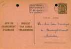 A00007 - Entier Postal - Changement D'adresse N°6 FN  De 1938 - Bericht Van Adresverandering - Avis Changement Adresse