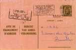 A00007 - Entier Postal - Changement D´adresse N°6 FN  De 1938 - Bericht Van Adresverandering - Aviso Cambio De Direccion