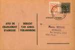 A00007 - Entier Postal - Changement D´adresse N°10 FN De 1958 - Bericht Van Adresverandering - Courrier D´assurance - Adreswijziging