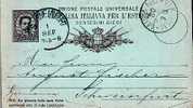 CARTOLINA PER L'ESTERO - Anno 1882 - Postwaardestukken