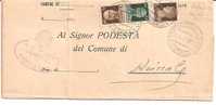 896)lettera Con 10c. Imperiale+30c.+60c. Imperiale Senza Fasci Da Castiglione Di Sicilia Ad Acireale Il 26-6-1945 - Storia Postale