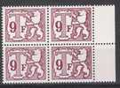 Belgie TX81P (**) In Blok Van 4. - Briefmarken