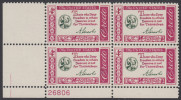 !a! USA Sc# 1143 MNH PLATEBLOCK (LL/26806) - American Credo: Lincoln - Ungebraucht