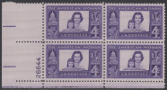 !a! USA Sc# 1152 MNH PLATEBLOCK (LL/26644) - American Women - Nuevos