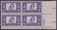 !a! USA Sc# 1152 MNH PLATEBLOCK (LR/26646) - American Women - Neufs