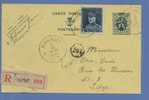 320 Op Aangetekende Entier Met Cirkelstempel HANNUT - Postkarten 1909-1934
