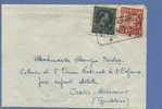 724T+762 Op EXPRES-brief Met Telegraafstempel ESNEUX, Als Aankomst Spoorwegstempel CHASTRE - 1948 Exportación